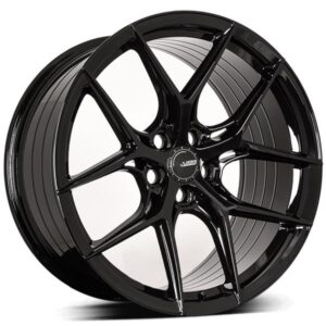 ABS F5 GLOSSY BLACK 10x21 5/108 ET38 CB74.1